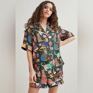 NWT KAREN MABON Catwalk Luxury Pajama Shorts Set XXL